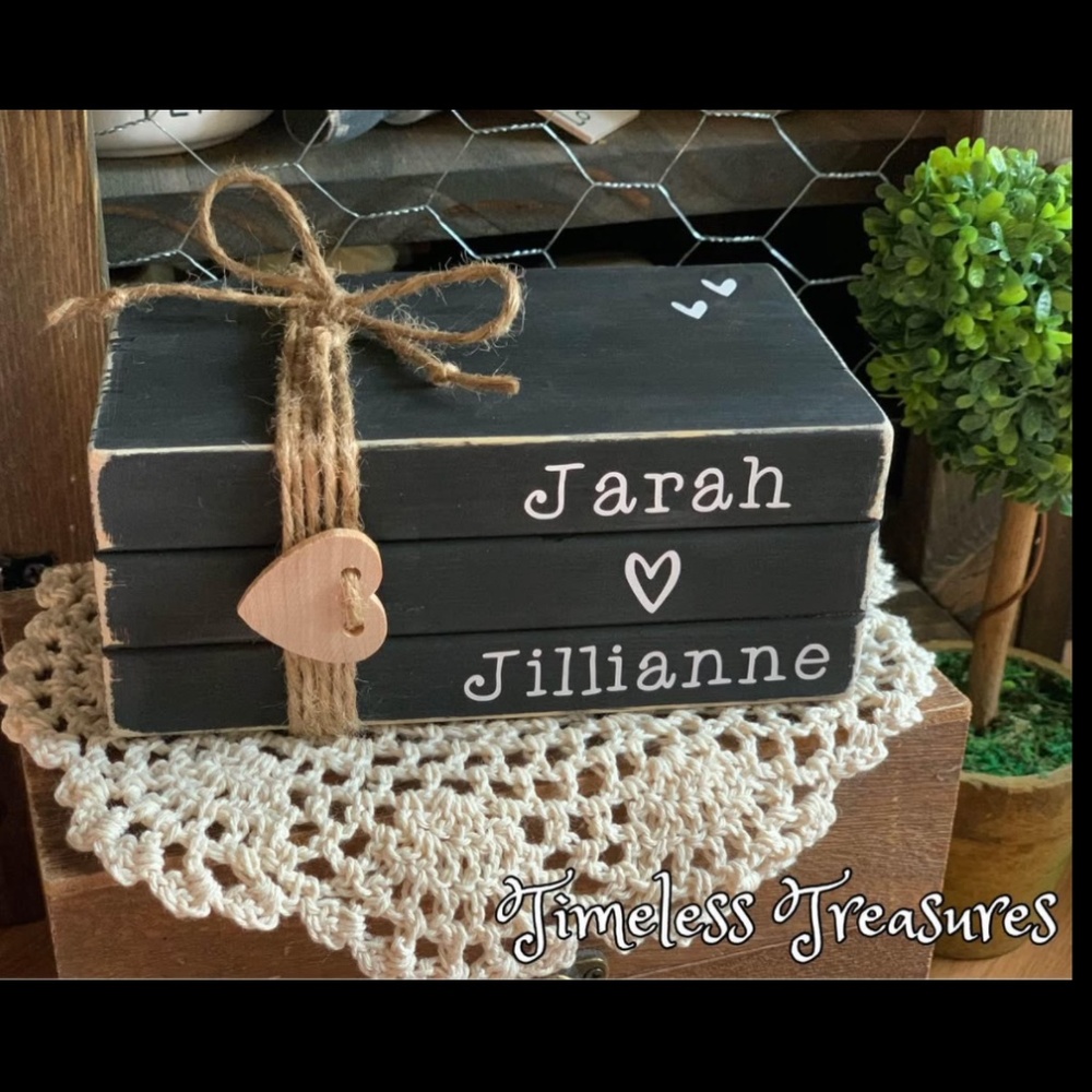 Custom Name Wooden Bookstack